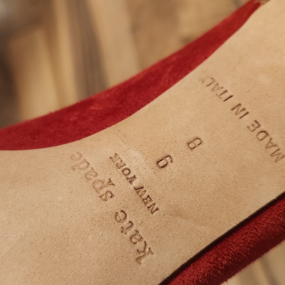 Kate Spade Red and Brown Heels - Picture 5 of 10